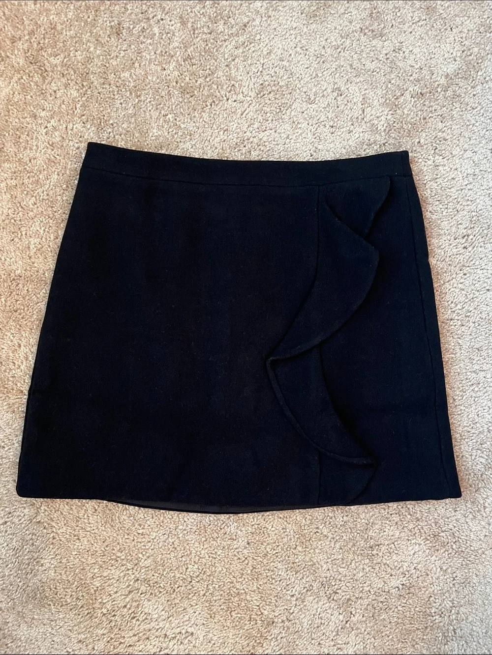 J. Crew Mercantile Wool Blend Ruffle Skirt
